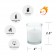 White Round Glass Votive Candles (12pc/Box)