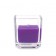Purple Square Glass Votive Candles (12pc/Box)