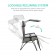 Set of 2 Oversized Zero Gravity Chair with Sunshade and Drink Tray - Black and Tan
