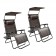 Set of 2 Oversized Zero Gravity Chair with Sunshade and Drink Tray