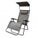 Set of 2 Oversized Zero Gravity Chair with Sunshade and Drink Tray - Black and Tan