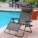 Set of 2 Oversized Zero Gravity Chair with Sunshade and Drink Tray - Black and Tan