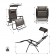 Set of 2 Oversized Zero Gravity Chair with Sunshade and Drink Tray - Black and Tan