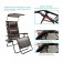 Set of 2 Oversized Zero Gravity Chair with Sunshade and Drink Tray - Black and Tan