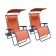Set of 2 Oversized Zero Gravity Chair with Sunshade and Drink Tray