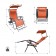 Set of 2 Oversized Zero Gravity Chair with Sunshade and Drink Tray - Orange