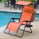 Oversized Zero Gravity Chair with Sunshade and Drink Tray - Orange