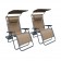 Set of 2 Oversized Zero Gravity Chair with Sunshade and Drink Tray