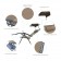 Set of 2 Oversized Zero Gravity Chair with Sunshade and Drink Tray - Tan