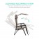 Set of 2 Oversized Zero Gravity Chair with Sunshade and Drink Tray - Tan