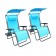 Set of 2 Oversized Zero Gravity Chair with Sunshade and Drink Tray - Pacific Blue