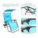 Set of 2 Oversized Zero Gravity Chair with Sunshade and Drink Tray - Pacific Blue