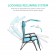 Set of 2 Oversized Zero Gravity Chair with Sunshade and Drink Tray - Pacific Blue