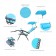 Oversized Zero Gravity Chair with Sunshade and Drink Tray - Pacific Blue