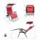 Oversized Zero Gravity Chair with Sunshade and Drink Tray - Red