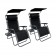 Set of 2 Oversized Zero Gravity Chair with Sunshade and Drink Tray