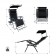 Set of 2 Oversized Zero Gravity Chair with Sunshade and Drink Tray - Black