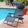 Oversized Zero Gravity Chair with Sunshade and Drink Tray - Black