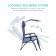 Set of 2 Oversized Zero Gravity Chair with Sunshade and Drink Tray - Blue
