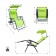 Set of 2 Oversized Zero Gravity Chair with Sunshade and Drink Tray - Lime Green