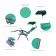 Oversized Zero Gravity Chair with Sunshade and Drink Tray - Green