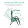 Oversized Zero Gravity Chair with Sunshade and Drink Tray - Green