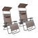Set of 2 Oversized Zero Gravity Chair with Sunshade and Drink Tray