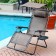Oversized Zero Gravity Chair with Sunshade and Drink Tray - Brown Mesh