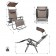 Oversized Zero Gravity Chair with Sunshade and Drink Tray - Brown Mesh