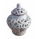 10 Inch Classic White Ceremic Jar- Large