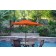 9ft. Aluminum Patio Market Umbrella Tilt with Crank - Orange Fabric/Champagne Pole