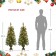 3.5 Feet. Pre-lite Artificial Christmas Tree With Plastic Pot Stand - Set of 2