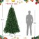 7.5 Feet. Pre-Lit Artificial Christmas Tree With Metal Base