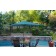 6.5FT x 10FT Aluminum Patio Market Umbrella Tilt with Crank - Turquoise Fabric/Champagne  Pole