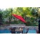 6.5FT x 10FT Aluminum Patio Market Umbrella Tilt with Crank - Red Fabric/Grey Pole