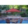 9ft. Wood Market Umbrella - Burgundy
