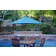 9ft. Wood Market Umbrella - Turquoise