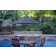 9ft. Wood Market Umbrella - Blue