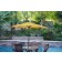 9ft. Aluminum Patio Market Umbrella Tilt with Crank - Yellow Fabric/Black Pole