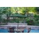 6.5FT x 10FT Aluminum Patio Market Umbrella Tilt with Crank - Green Fabric/Black Pole