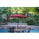 9ft. Aluminum Patio Market Umbrella Tilt with Crank - Burgundy Fabric/Black Pole