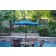 9ft. Aluminum Patio Market Umbrella Tilt with Crank - Turquoise Fabric/Black Pole