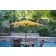 9ft. Aluminum Patio Market Umbrella Tilt with Crank - Yellow Fabric/Champagne Pole