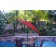 9ft. Aluminum Patio Market Umbrella Tilt with Crank - Burgundy Fabric/Champagne Pole