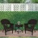 Wicker Chair And End Table Set Without Cushion