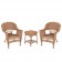 Wicker Chair And End Table Set Without Cushion
