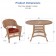 5pc Honey Wicker Dining Set With Cushions