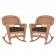 Honey Rocker Wicker Chair with Cushion -  Set of 2