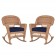 Honey Rocker Wicker Chair with Cushion -  Set of 2