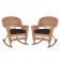 Honey Rocker Wicker Chair with Cushion -  Set of 2